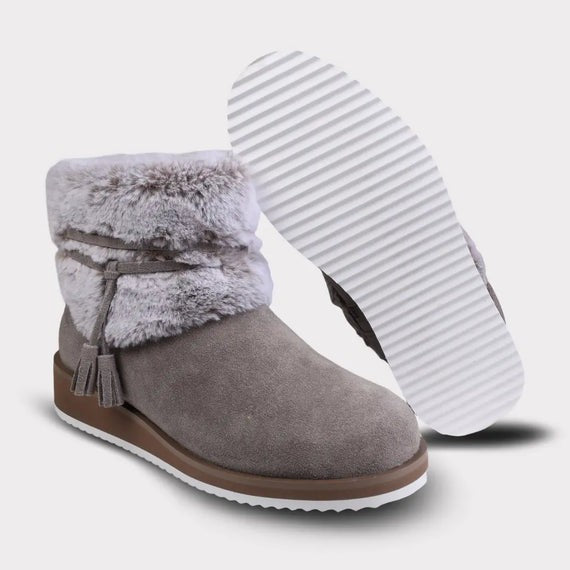 MYKOS Bailee Women's Zip-Up Wedge Boot (1.5") SMOKE SZ 6 2530