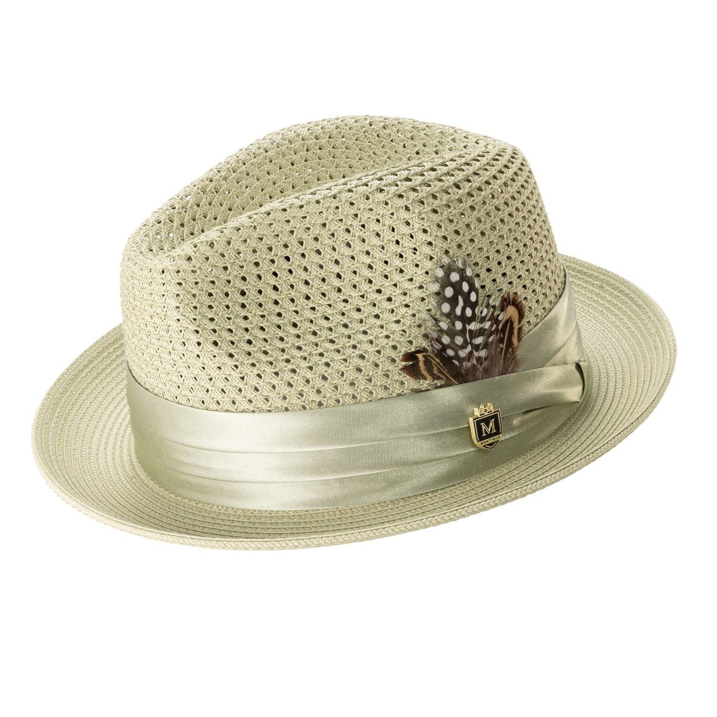 Montique MINT Pinch Braided STINGY-Matching Satin Ribbon2 in BRIM SZ LAR -34