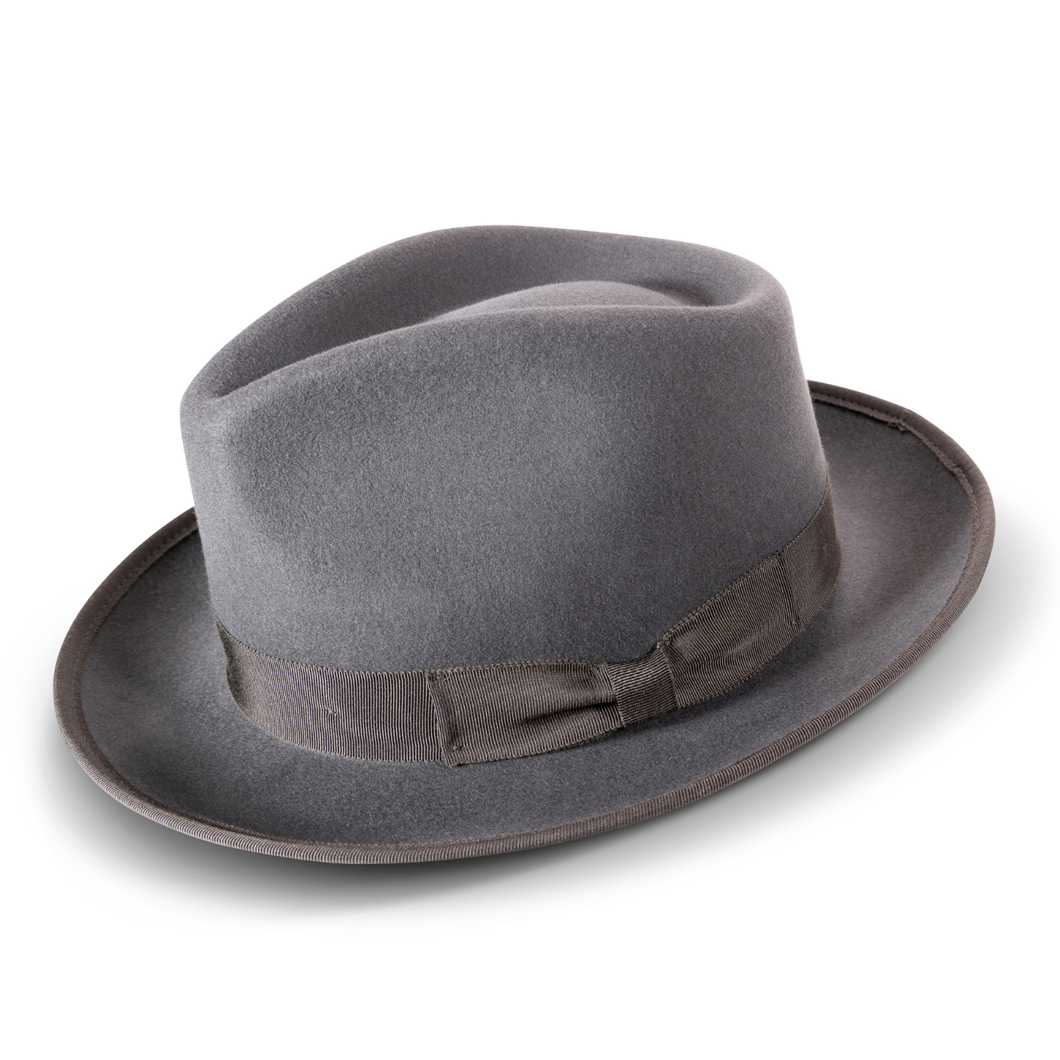 Stylesto Collection GRAY Wool Felt Fedora: 50's Vintage SZ MED 7 - 71/8.   H-86