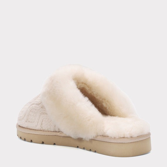 MYKOS Lia Women's IVORY Slip-On Scuff Slipper  SIZE 6   MW  2556