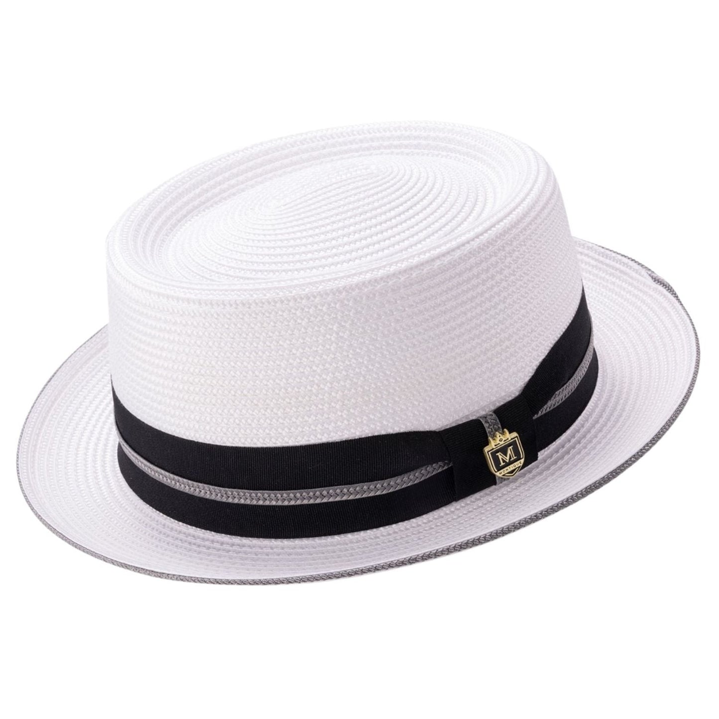 Montique Men’s WHITE Pork Pie Hat-OG.  h-92