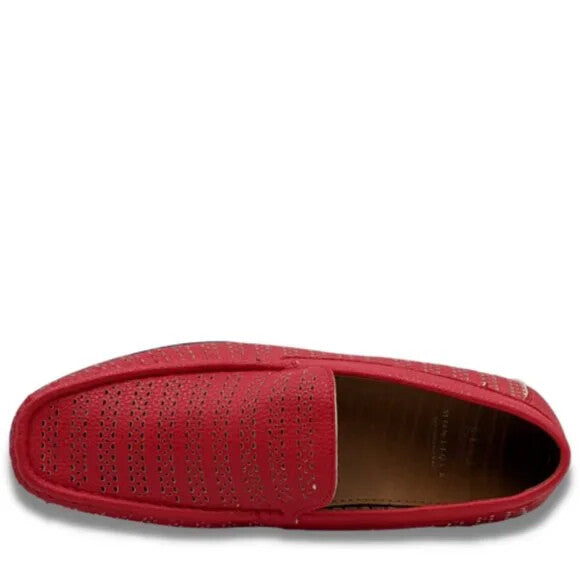 Montique Men's Red Weave Pattern Fashion Loafers   SIZE 9.5               S22