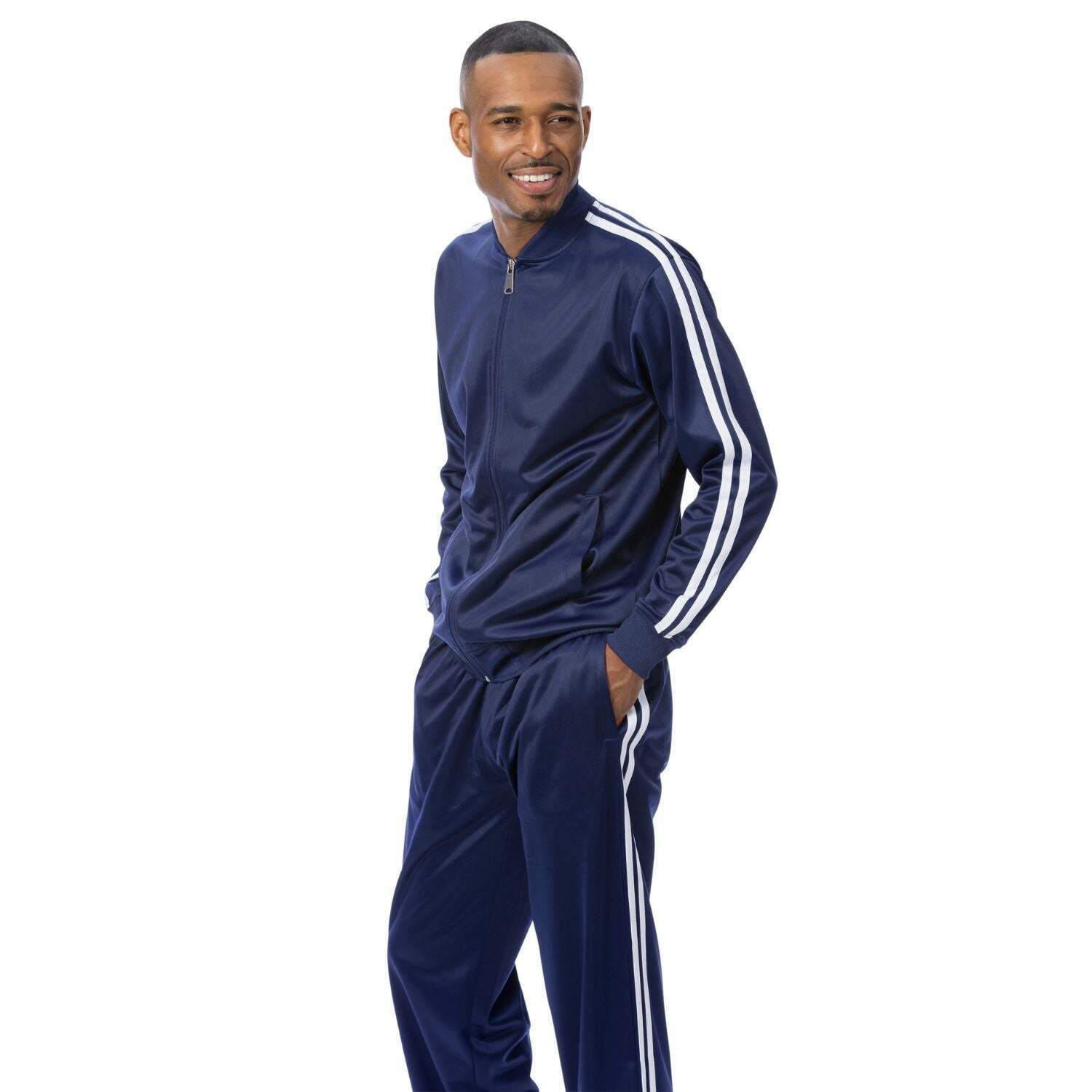Montique Men's NAVY 2 Piece Sport Tracksuit  XXL JS26