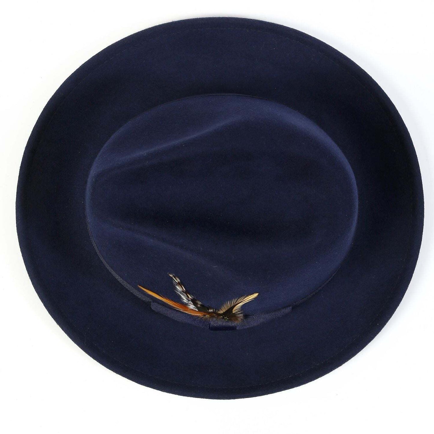 Montique NAVY Lightfelt 2 ½ Inch Wide Brim Wool Felt Hat LAR 7 1/4-7 3/8 60
