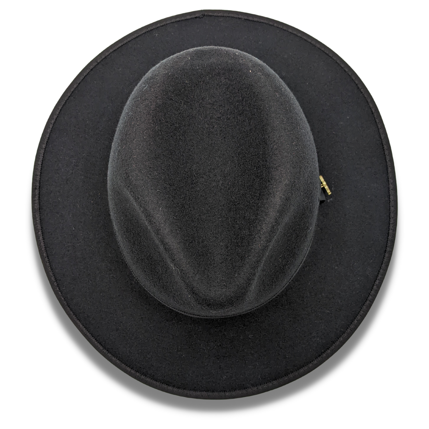 Montique Black 3 1/8" Brim Red Bottom Wool Felt Dress Hat  SZ MED      H-80