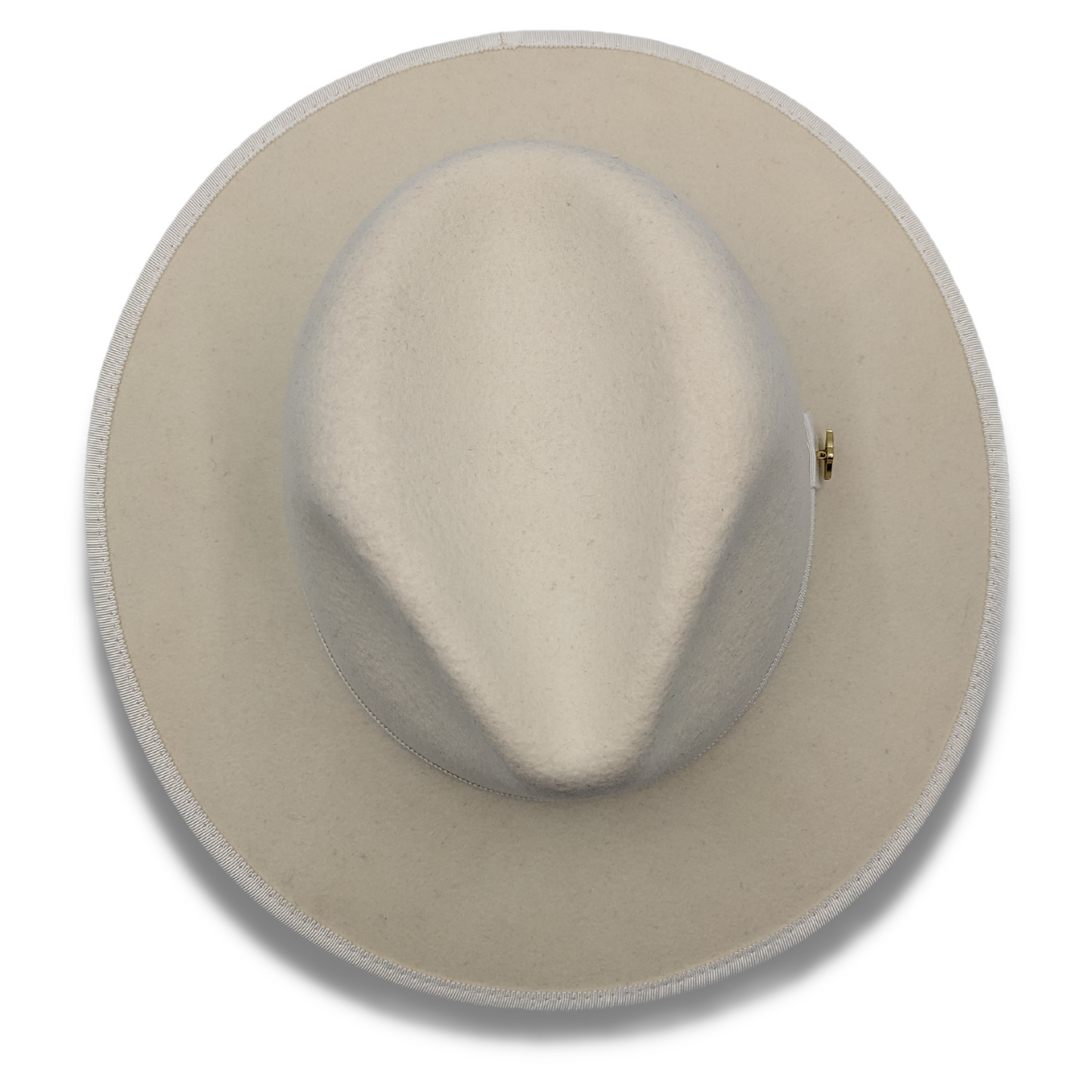 Montique WHITE 3 1/8" Brim Red Bottom Wool Felt Dress Hat  SZ MED      H-80