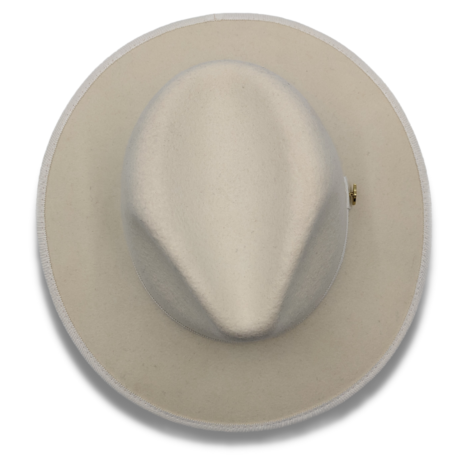 Montique WHITE 3 1/8" Brim Red Bottom Wool Felt Dress Hat  SZ MED      H-80