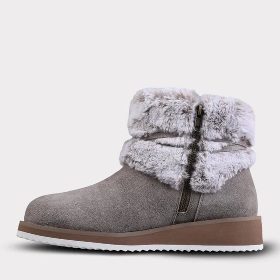 MYKOS Bailee Women's Zip-Up Wedge Boot (1.5")   SMOKE    SZ 6             2530