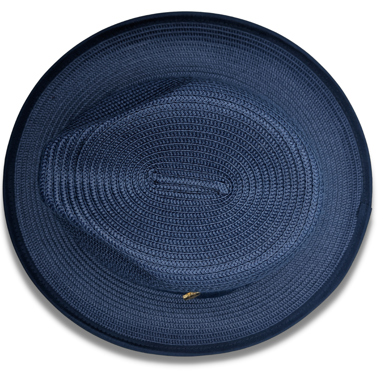 NAVY Wide Brim RED Bottom Braided Pinch Fedora Hat Brim SZ MED H76