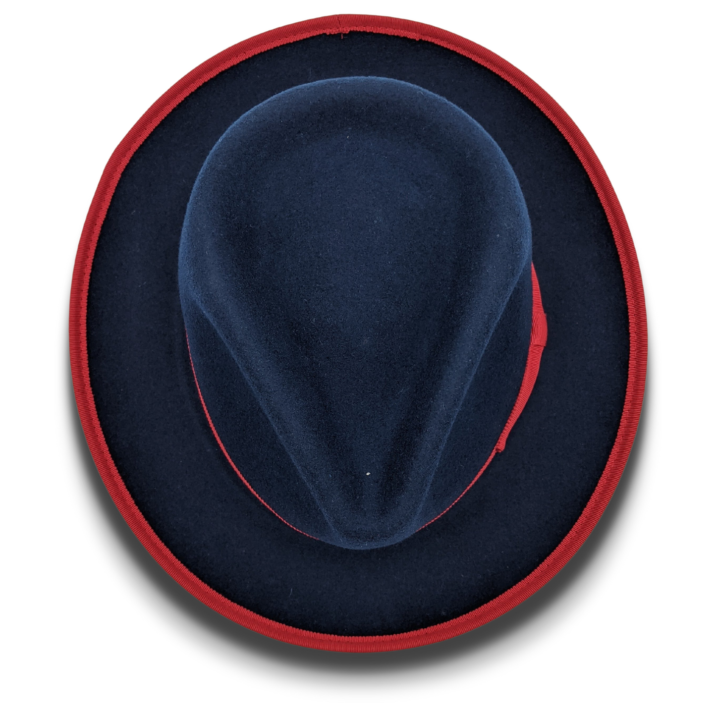 Montique NAVY 2 1/2 Inch Wide Brim Wool Felt Hat SZ XL 7 1/2-7 5/8  H-83