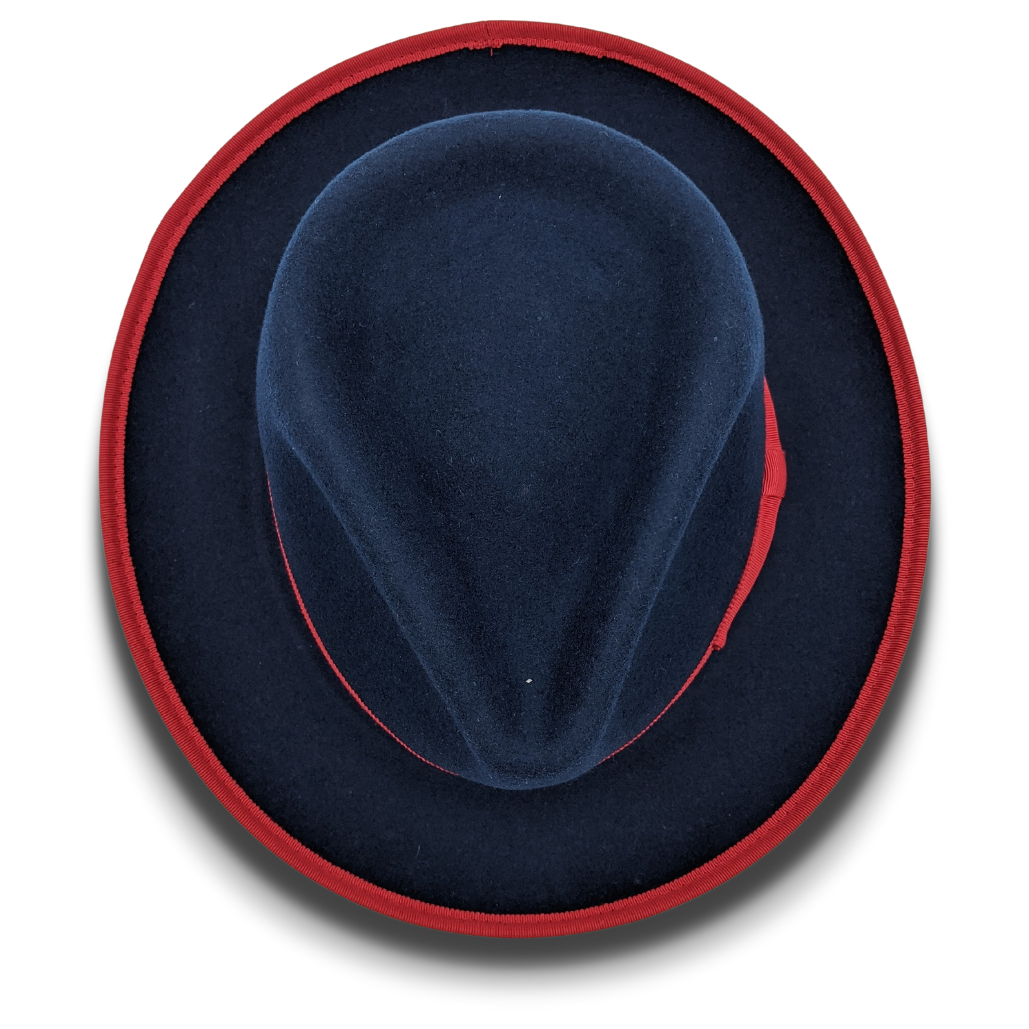 Montique NAVY 2 1/2 Inch Wide Brim Wool Felt Hat SZ XL 7 1/2-7 5/8  H-83