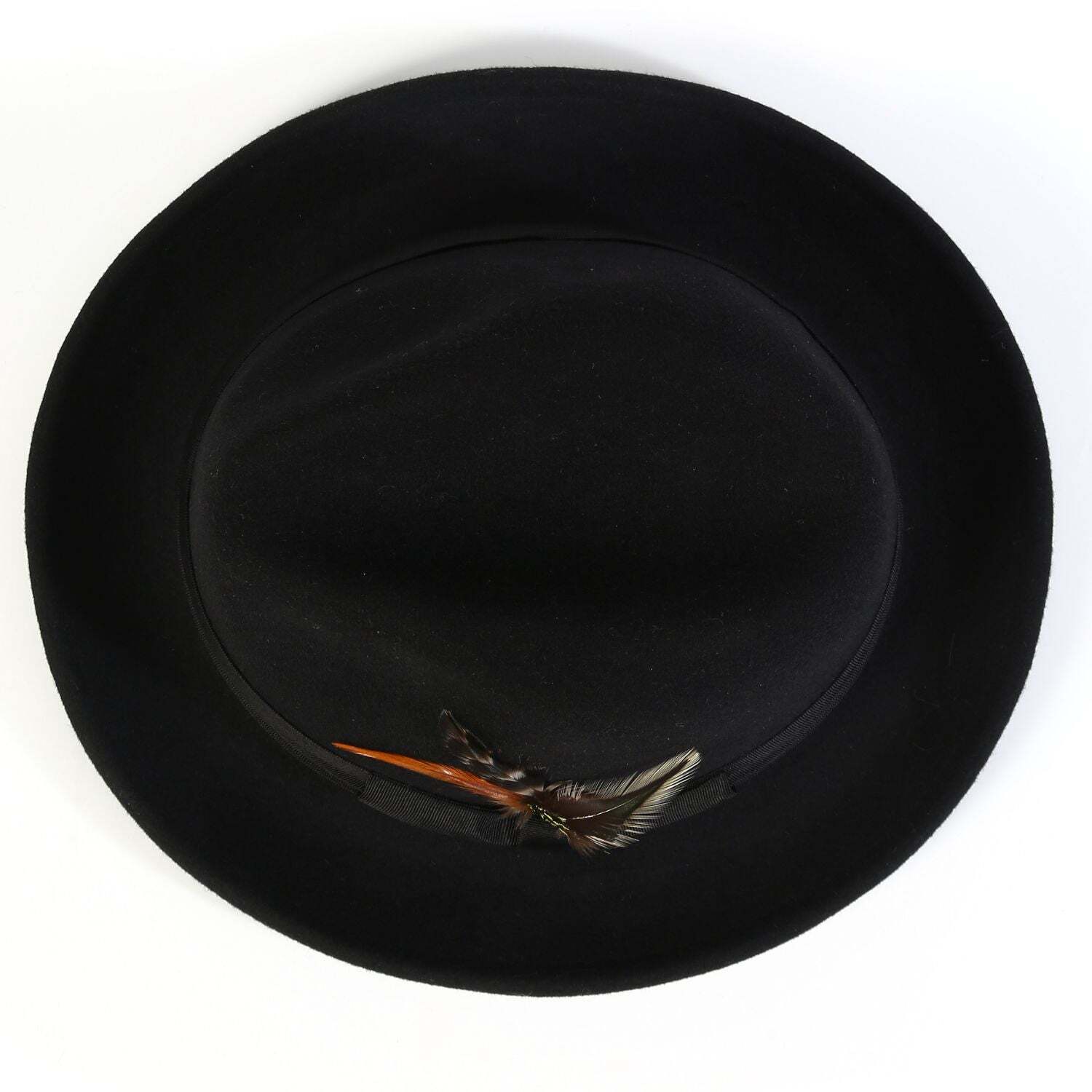 Montique BLACK  2" Snap Brim Crushable Felt Wool Fedora Hat  SZ XL - H-10