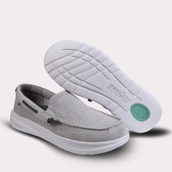 MYKOS  Calvin Men's  GREY Slip-On BOAT Shoe 10 MED               Style: MM2523
