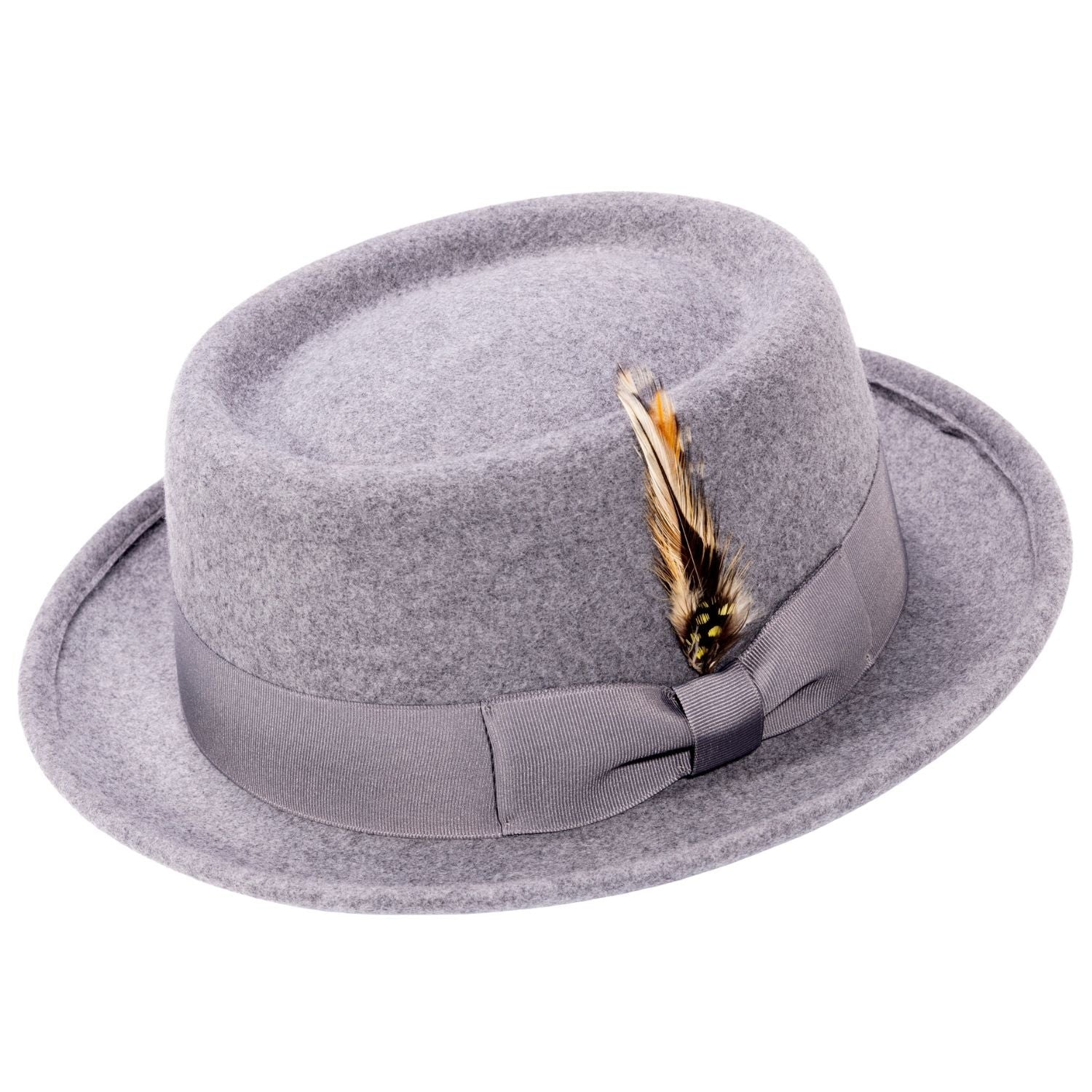 MONTIQUE GREY PORK PIE HAT. SZ SMALL 6 5/8 -7                 H88