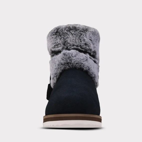 MYKOS Bailee Women's Zip-Up Wedge Boot (1.5")   NAVY   SZ 6             2530
