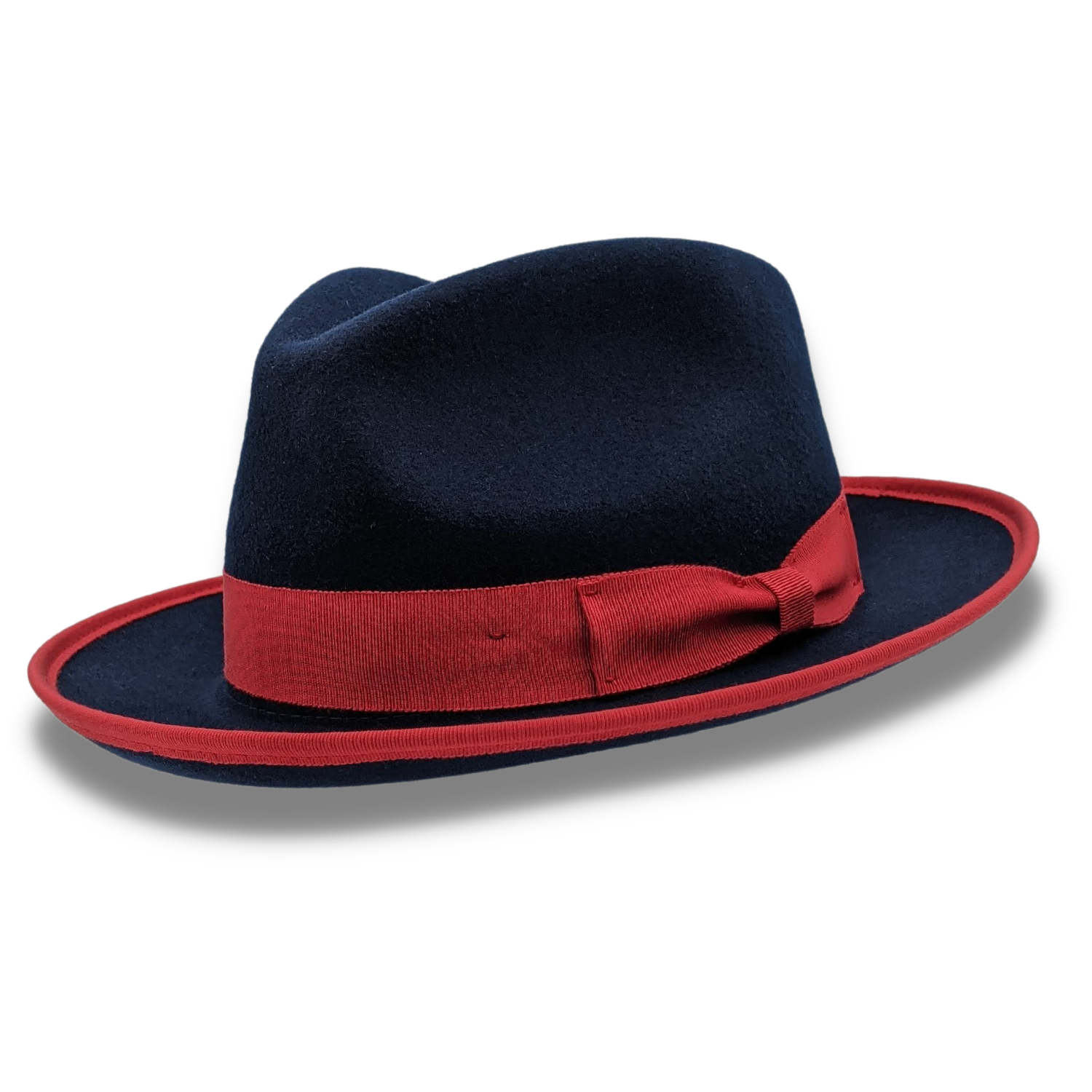 Montique NAVY 2 1/2 Inch Wide Brim Wool Felt Hat SZ XL 7 1/2-7 5/8  H-83