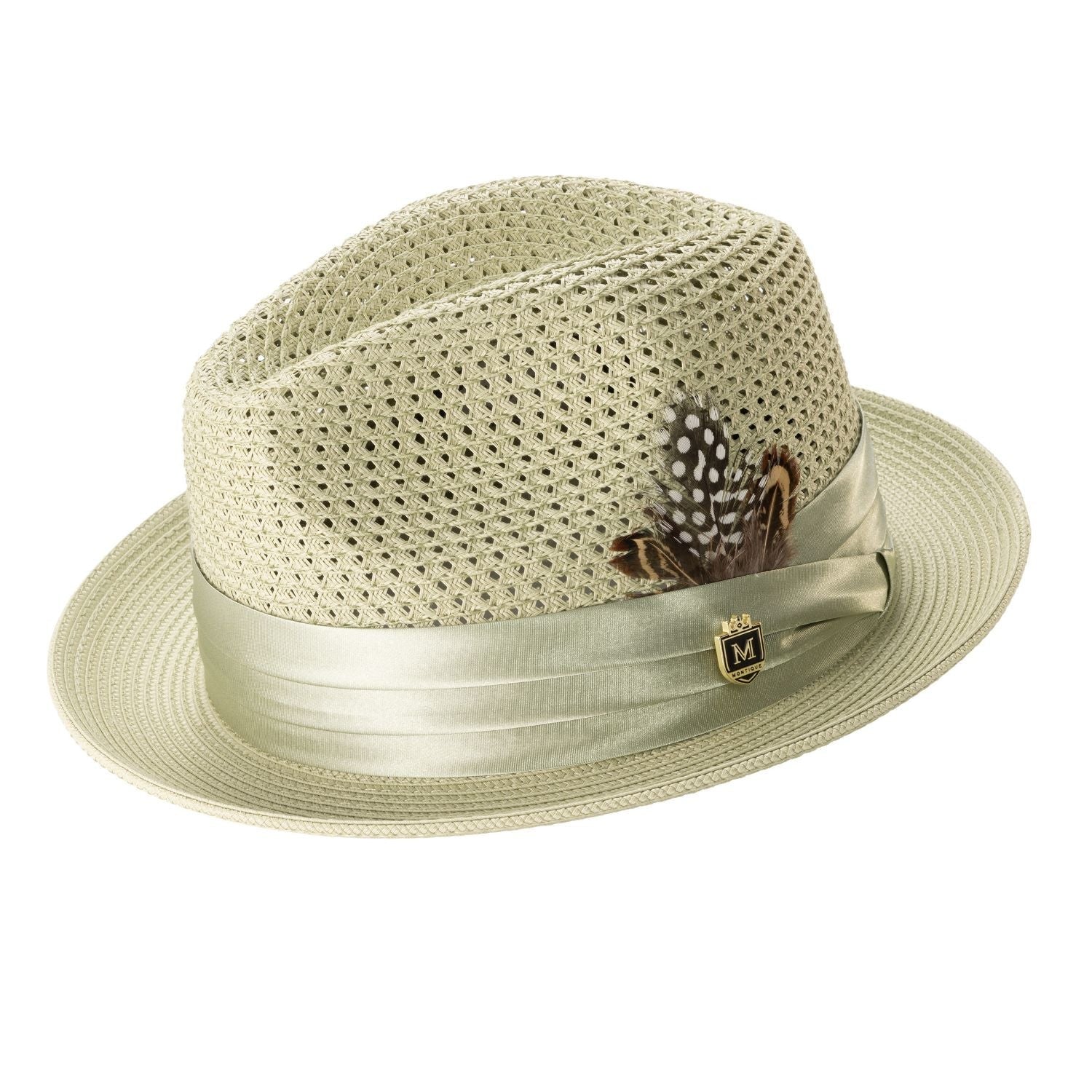 Montique MINT Pinch Braided STINGY-Matching Satin Ribbon2 in BRIM SZ LAR -34