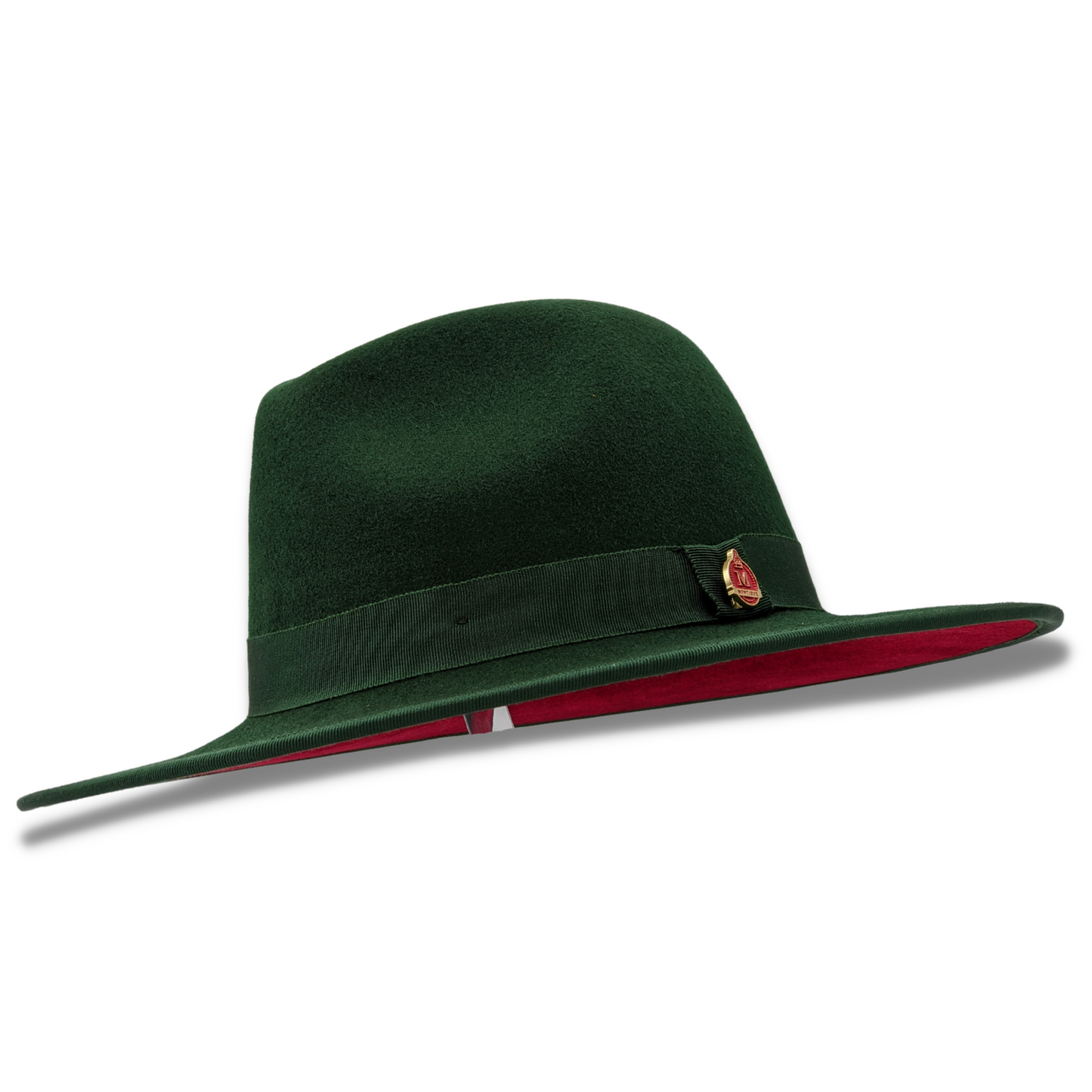 Montique HUNTER  3 1/8" Brim Red Bottom Wool Felt Dress Hat  SZ MED      H-80