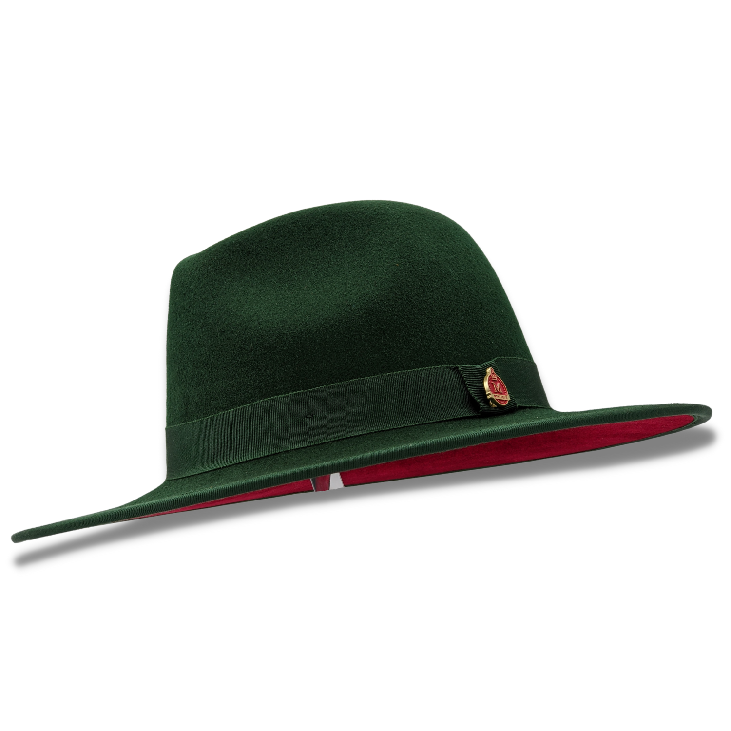 Montique HUNTER  3 1/8" Brim Red Bottom Wool Felt Dress Hat  SZ MED      H-80
