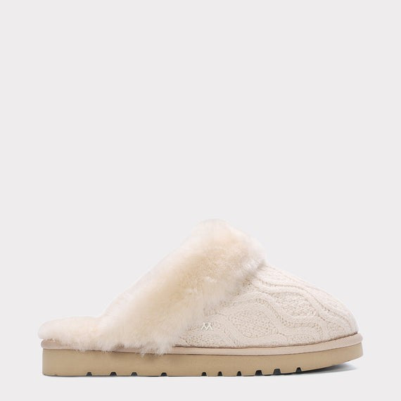 MYKOS Lia Women's IVORY Slip-On Scuff Slipper  SIZE 6   MW  2556