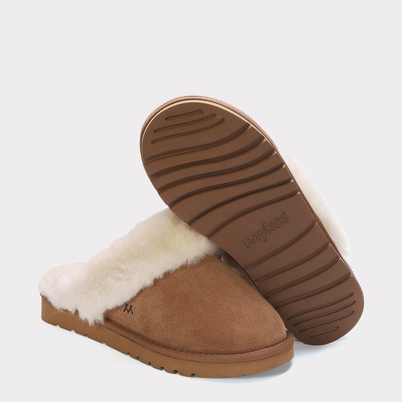 MYKOS Lia Women's CHESTNUT Slip-On Scuff Slipper  SIZE 6   MW  2556
