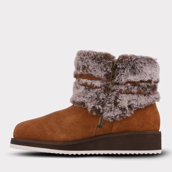 MYKOS Bailee Women's Zip-Up Wedge Boot (1.5")   HICKORY  SZ 8          2530