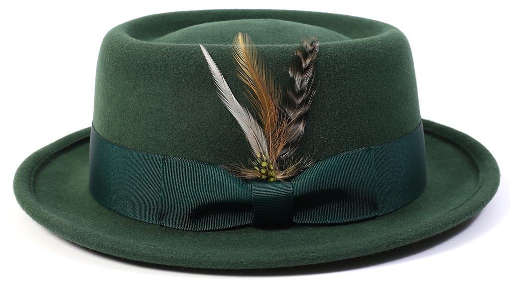 MONTIQUE HUNTER PORK PIE HAT.  SZ MED - 7-7 1/8                           H88