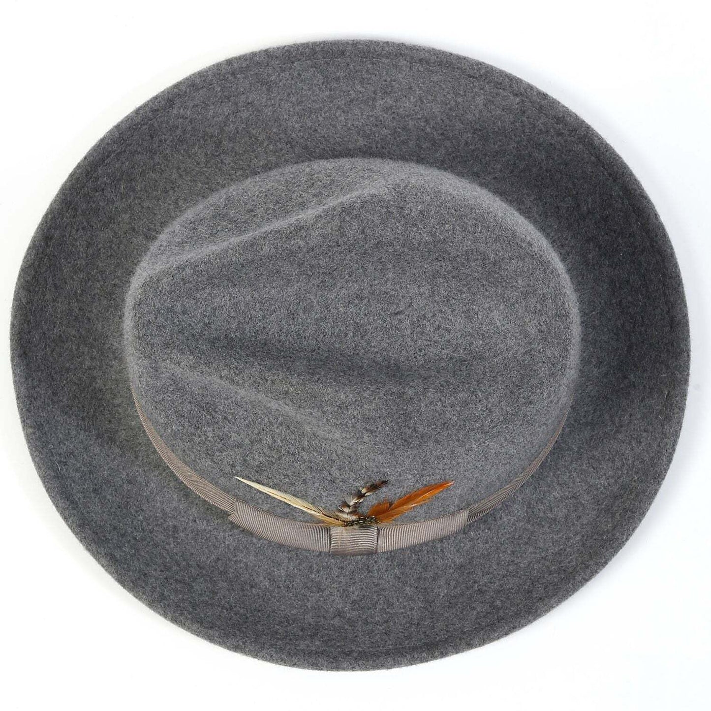 Montique GRAY 2" Snap Brim Crushable Felt Wool Fedora Hat  SZ LAR 7 1/4  H-10