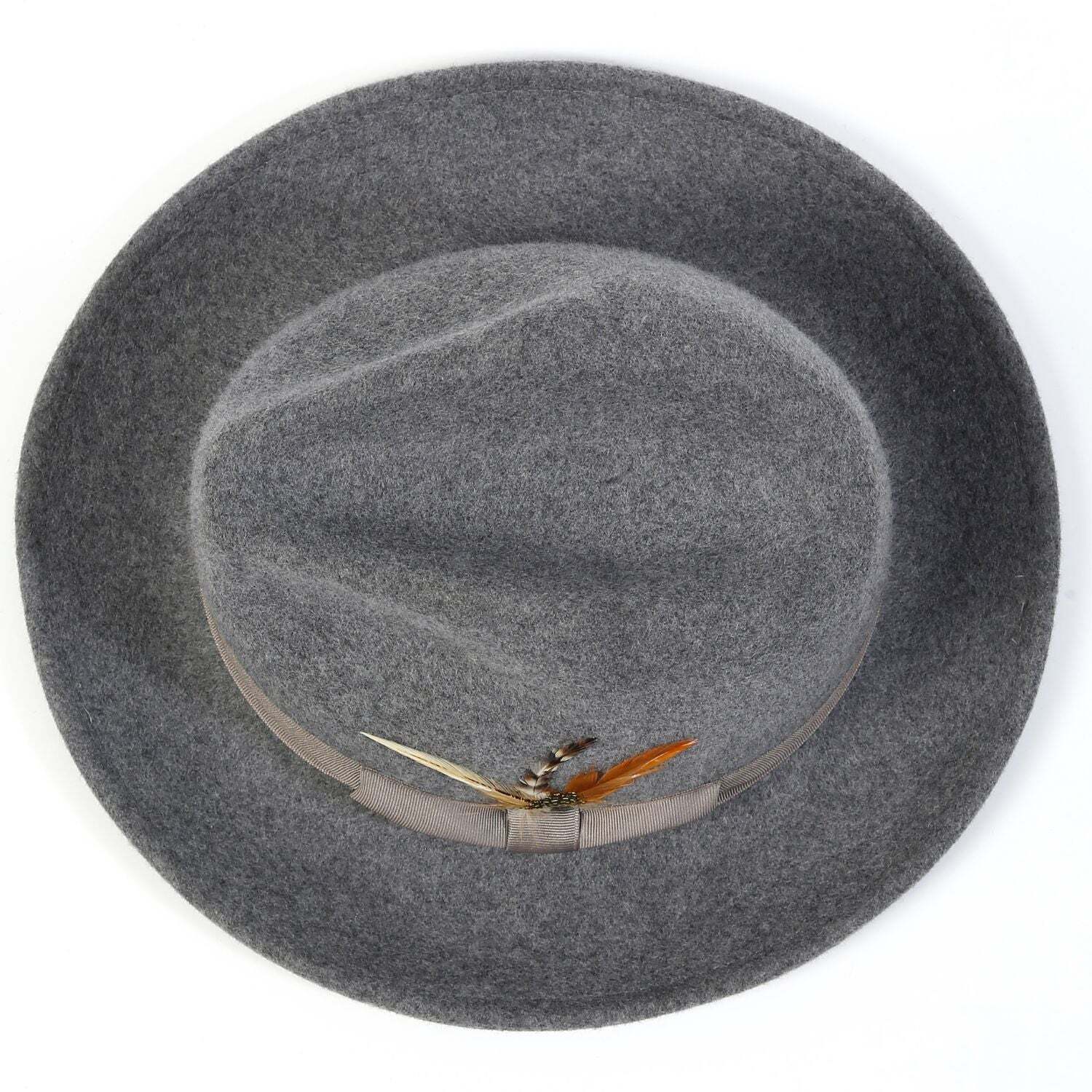 Montique GRAY 2" Snap Brim Crushable Felt Wool Fedora Hat  SZ LAR 7 1/4  H-10