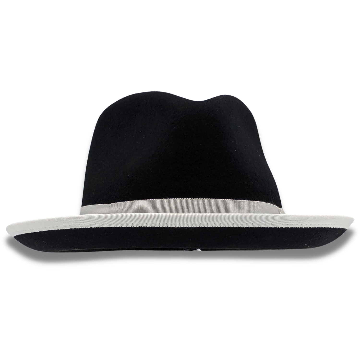 Montique Black 2 1/2 Inch Wide Brim Wool Felt Hat sz  SZ MED.  7-7 1/8    H-83