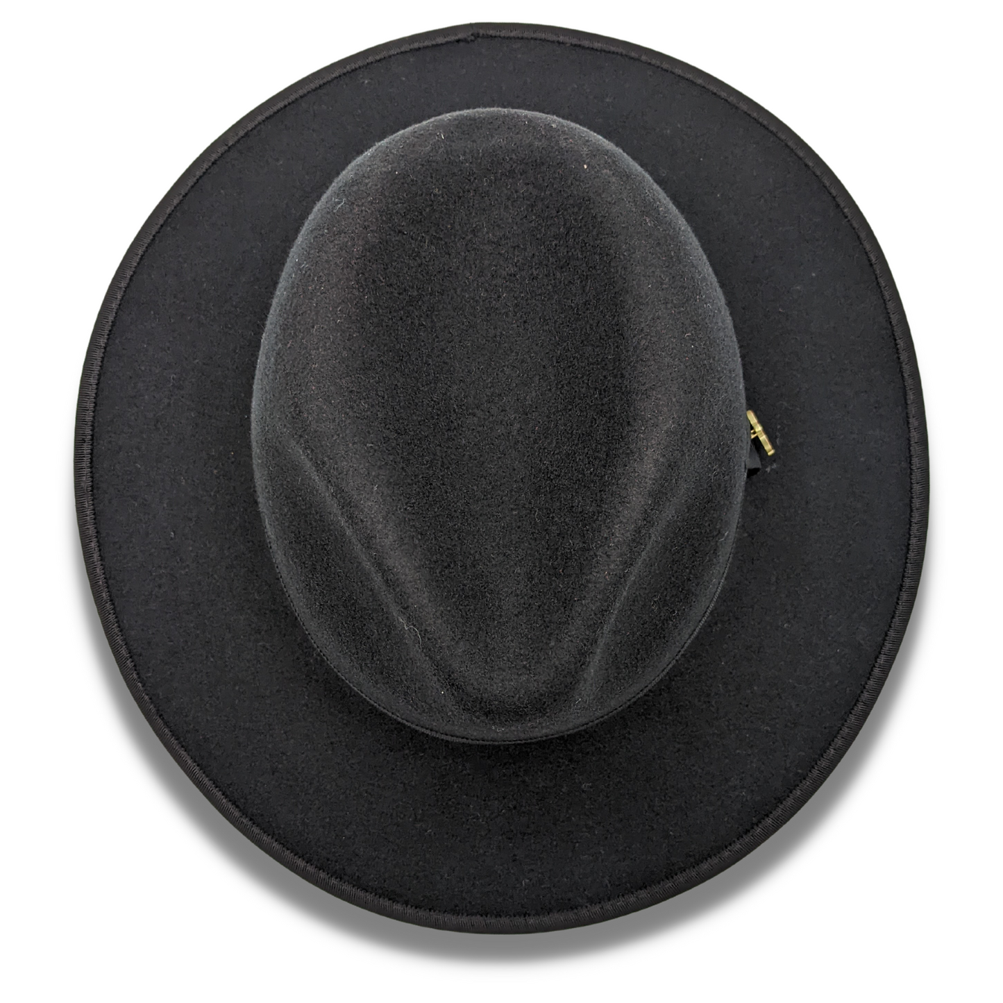 Montique Black 3 1/8" Brim Red Bottom Wool Felt Dress Hat  SZ XL     H-80