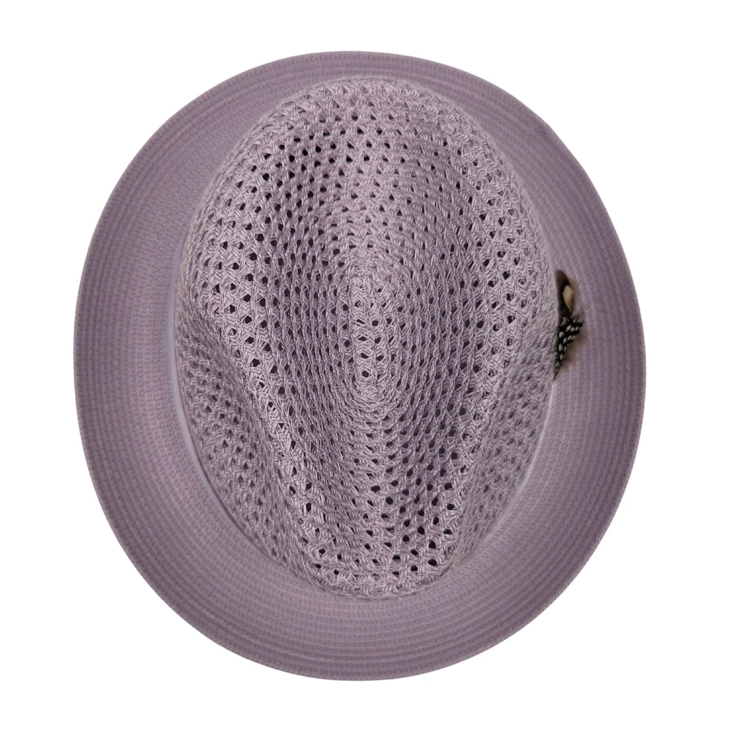 MONTIQUE GREY Solid Color Pinch Braided Fedora With Matching Satin Ribbon .  H-34
