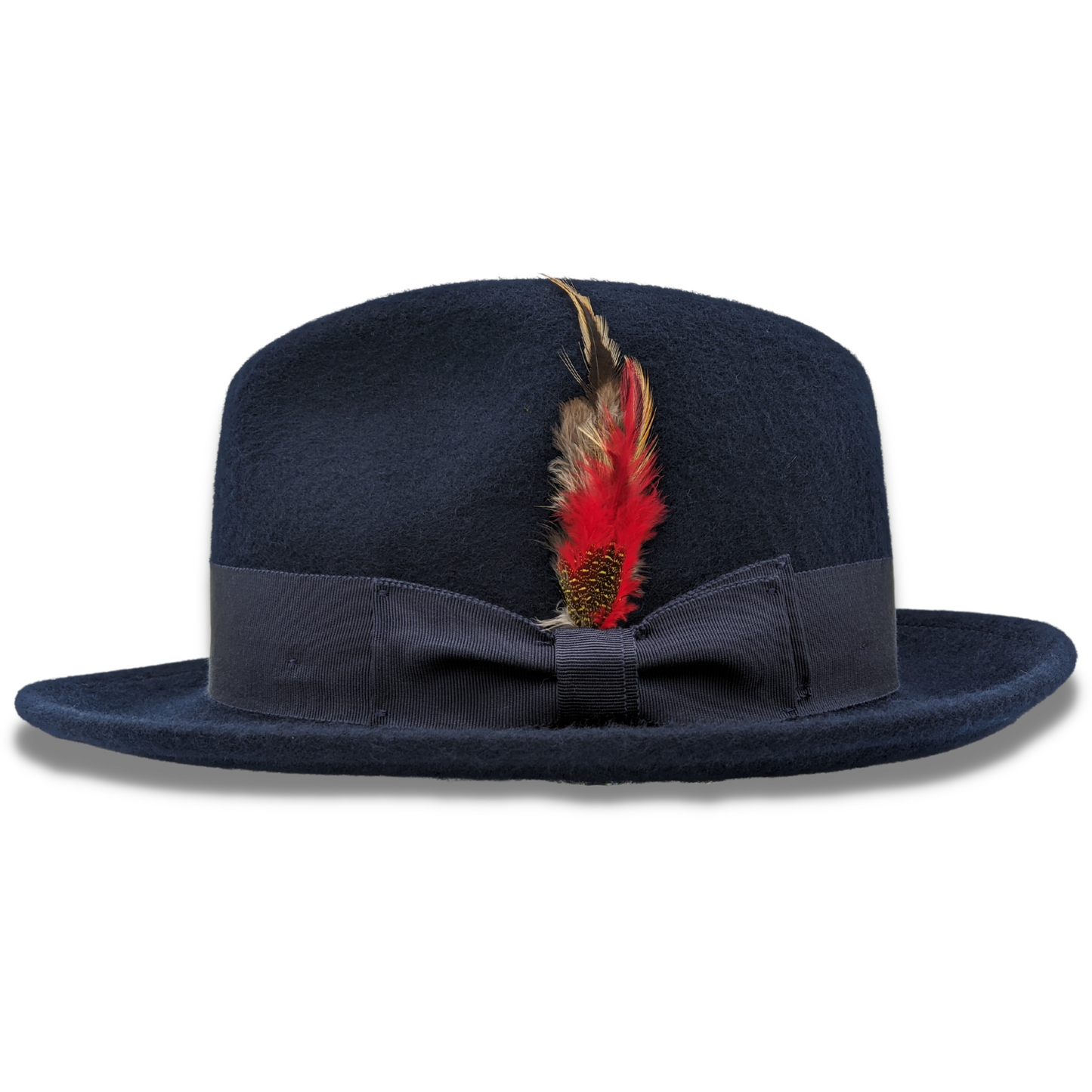 MONTIQUE   NAVY  2 1/4 BRIM BEAVER LOOK FELT HAT H-81