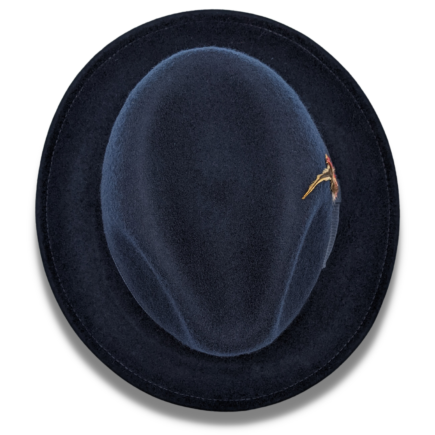 MONTIQUE   NAVY  2 1/4 BRIM BEAVER LOOK FELT HAT H-81