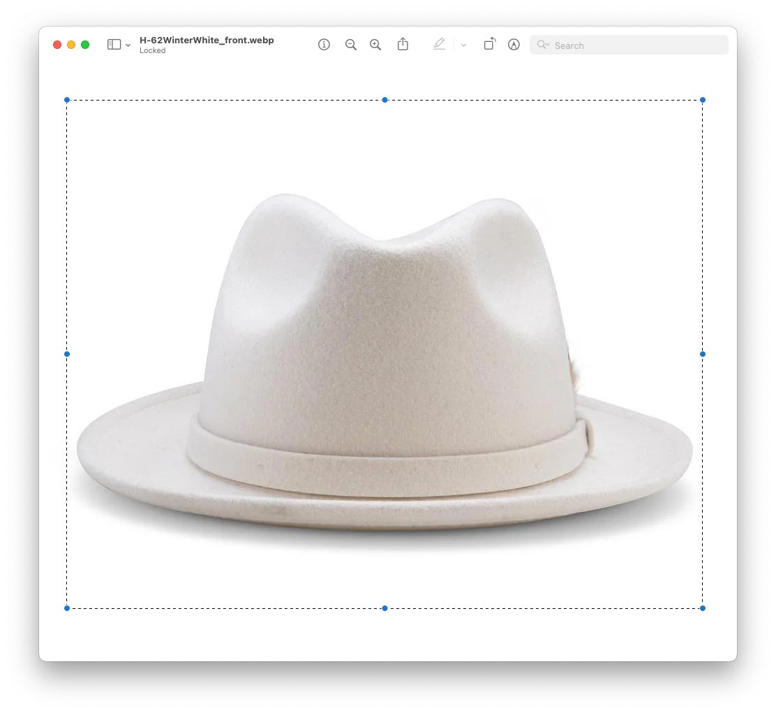 Montique  White Small Felt Band 2 ¼ Brim Wool Felt Dress Hat h-62