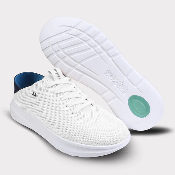 MYKOS  MEN'S "WILSON"  WHITE/NAVY FOLD DOWN HEEL SNEAKER     MM2503
